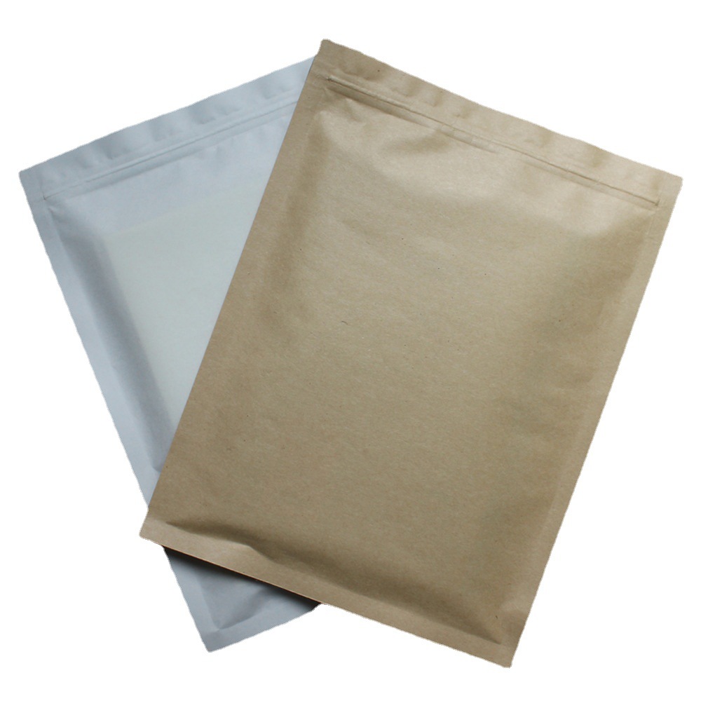 Picture of PLA full biodegradable bag Kraft paper composite jewelry cotton packaging degradation bag biodegradable home compostable