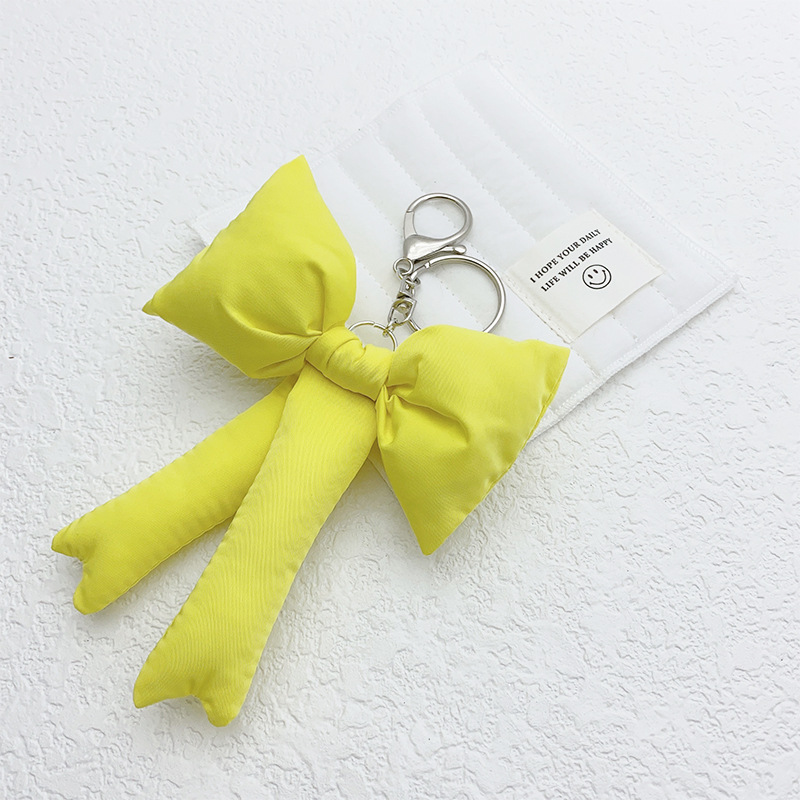 Picture of Ins Korean Style Multi-color Style Cute Girl's Heart Bow Keychain Bag Pendant Accessories High-end Sense Niche Trendy