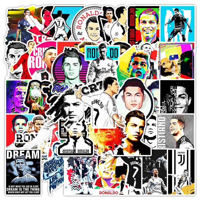 Picture of 52 Sports Star Ronaldo Star Graffiti Waterproof Laptop Luggage Car Refrigerator Decorative Stickers