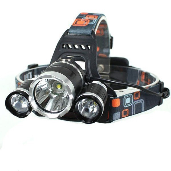 Cross-border Hot Sale T6 Headlamp LED3 Headlamp Strong Light Head-mounted Rechargeable Multifunctional Night Fishing Lamp Zoom Headlamp