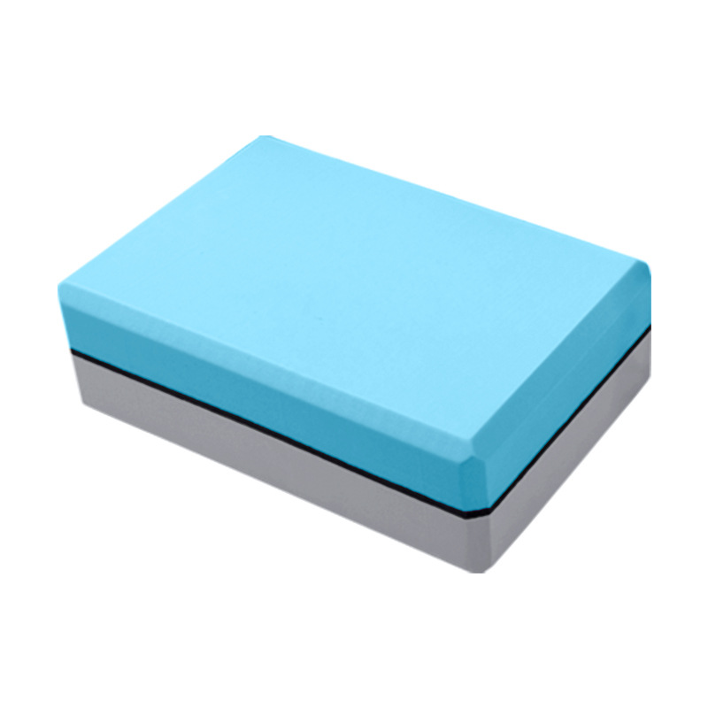 Picture of Two-color yoga brick eva thickened yoga auxiliary yoga brick foam dance brick 200g manufacturers support logo