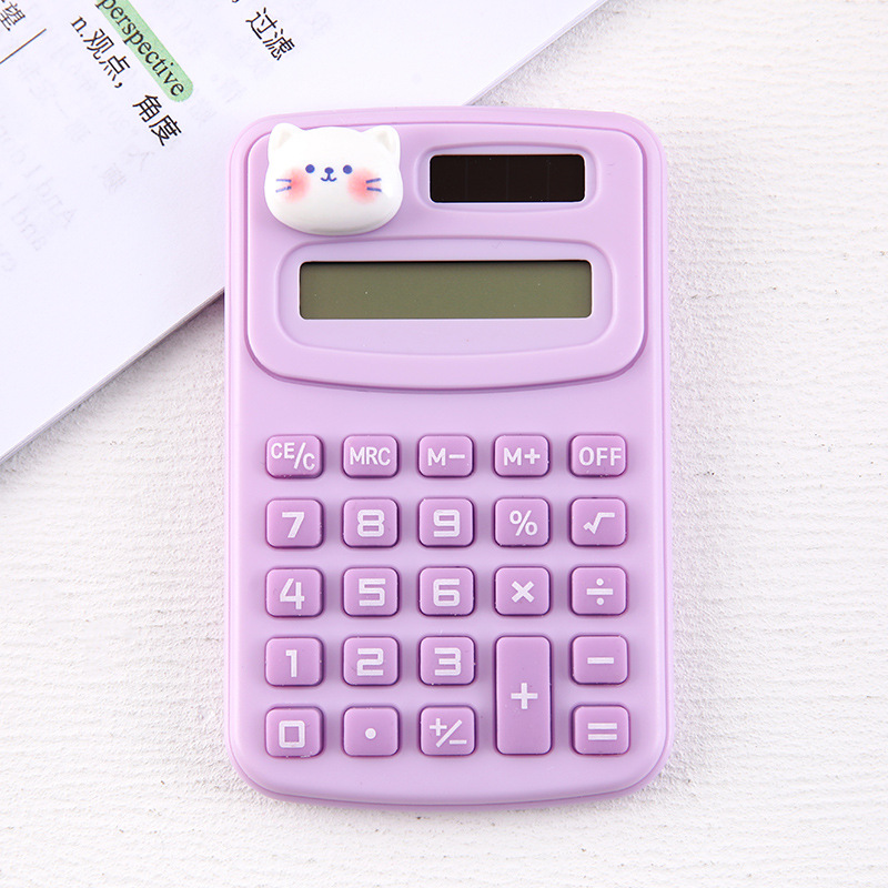 Picture of Cartoon cute calculator candy color mini portable small calculator portable office student computer wholesale