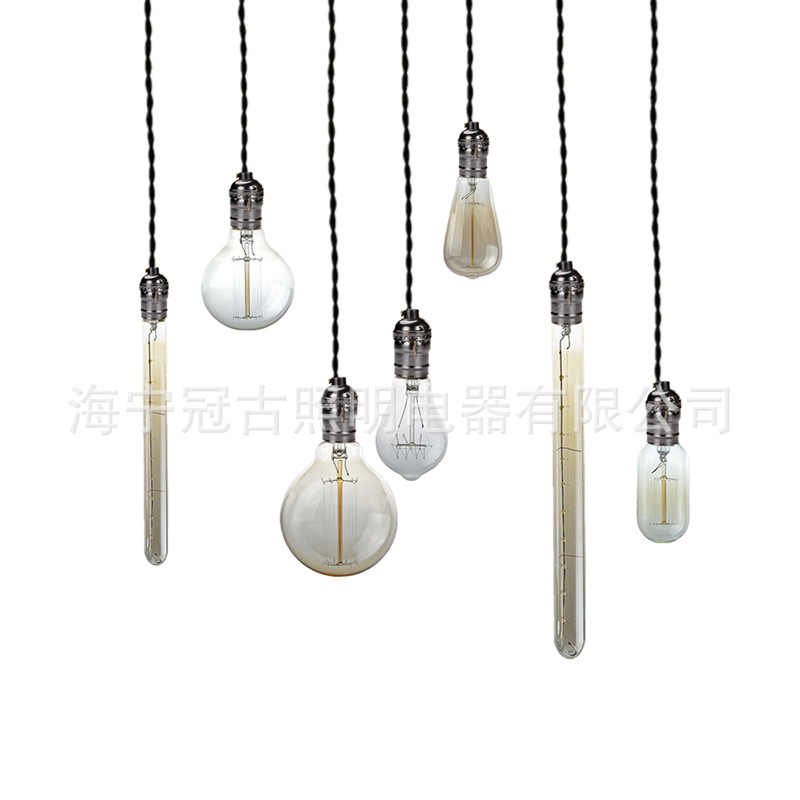 Picture of Cross-border G80 Edison bulb 40W spiral retro tungsten bulb decorative antique lamp 220V