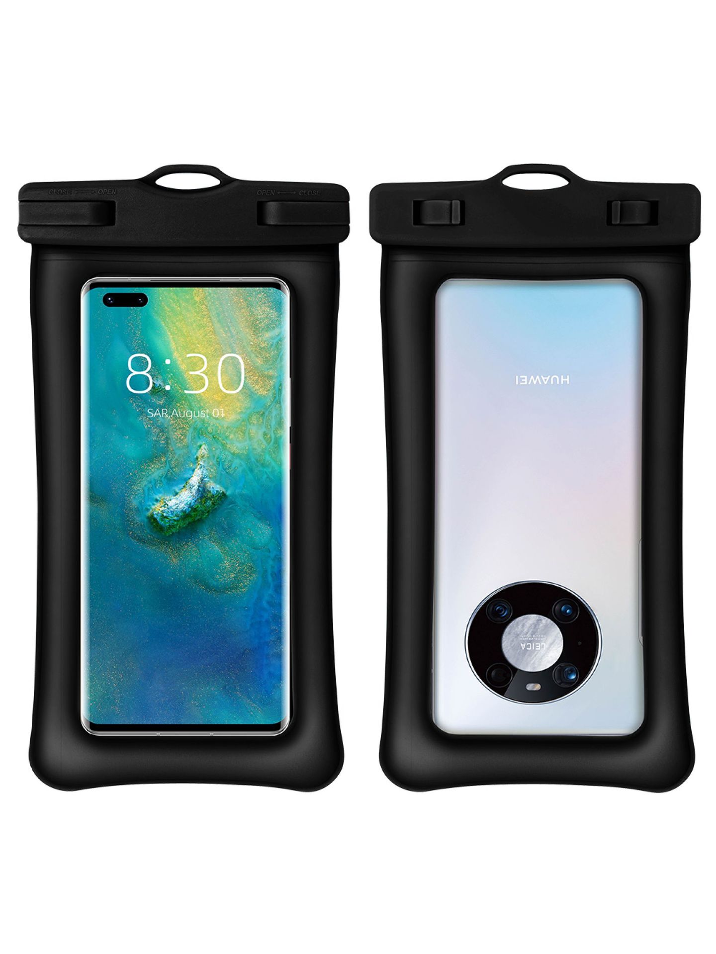 Picture of TPU double airbag inflatable mobile phone waterproof bag floating mobile phone bag swimming diving transparent mobile phone waterproof case