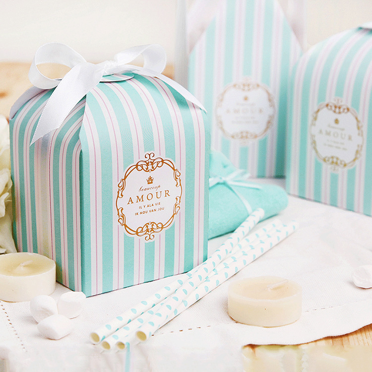 Picture of European Wedding Hot Stamping Wedding Egg Candy Small Box Gift Box Ready-Made Cookie Candy Packaging Box Xt08 K-Style