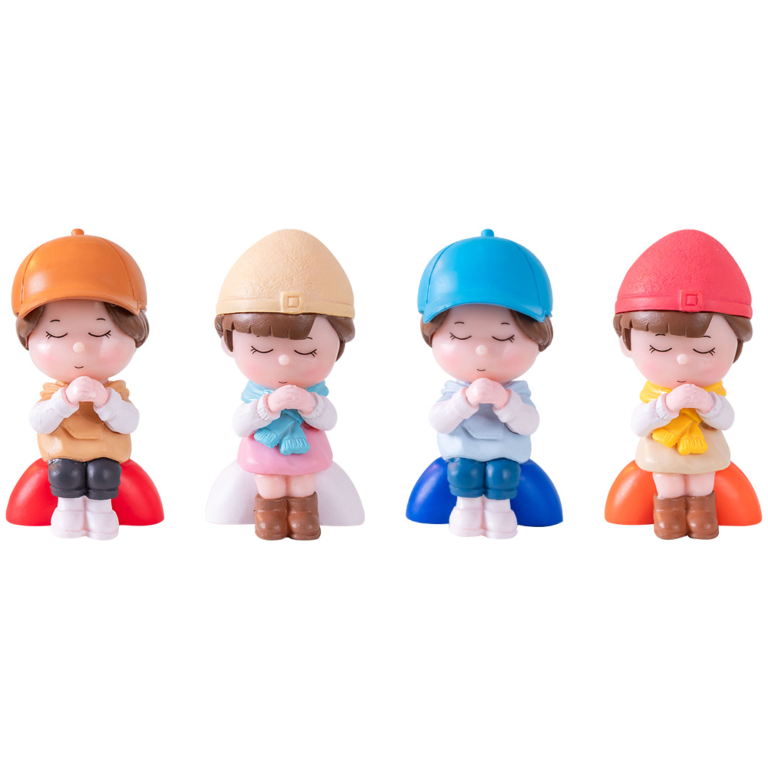 Picture of Micro landscape creative wish couple boys and girls doll hand-made blind boxed jewelry accessories car desktop small ornaments