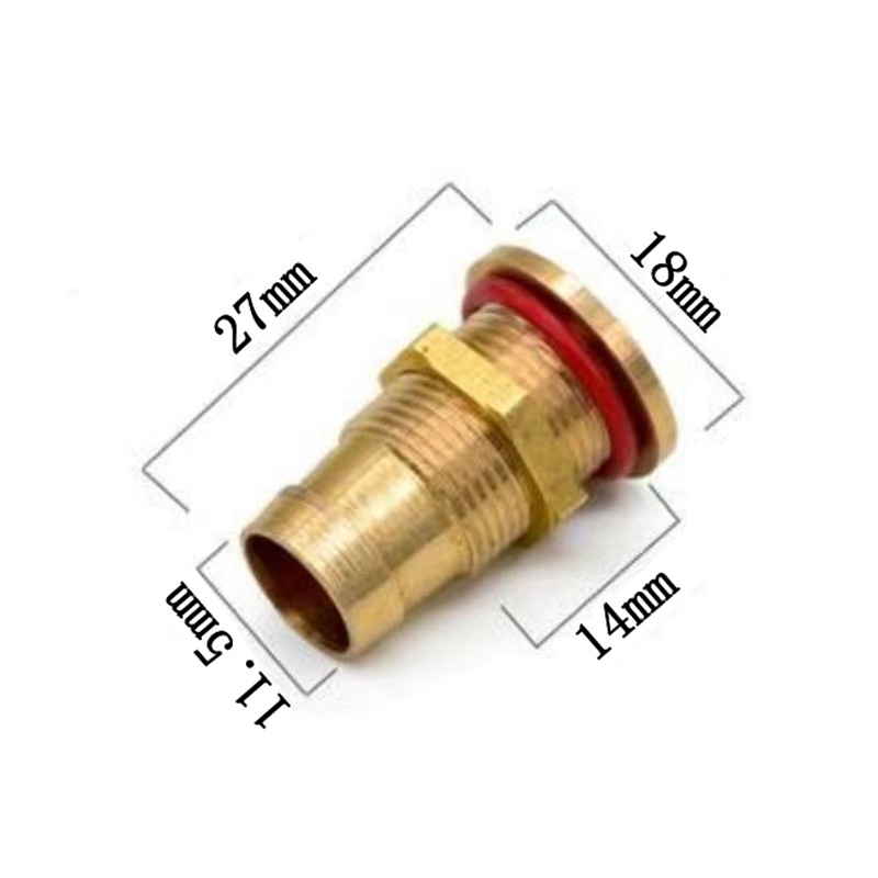 Picture of Tea table stainless steel tray drain copper tube tea tray plastic chassis running water copper connector large spout with nut