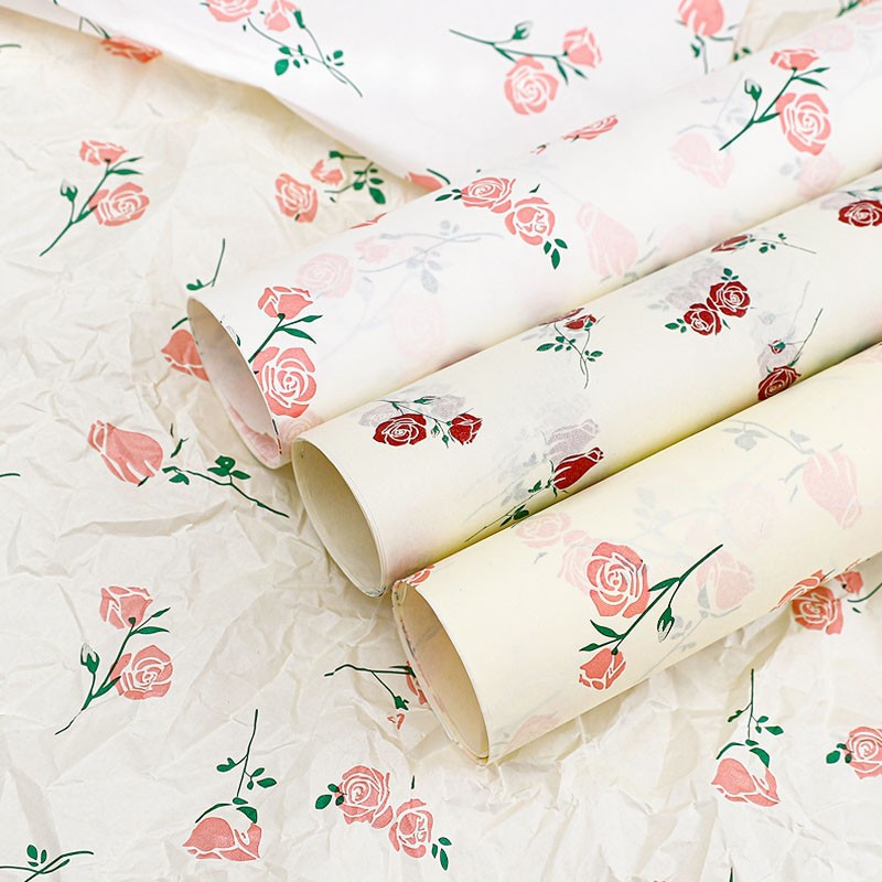 520 Floral Printed Sydney Paper Thickened Flower Flower Bags Flower Lining Hand-Kneaded Paper DIY Gift Packaging Valentine's Day