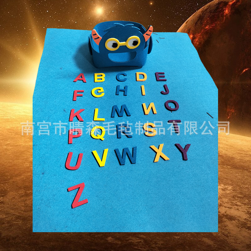 Picture of Felt Educational Kindergarten Toy [Letter Feeding Game] Early Education Baby Toy Box Alphabet Game Box