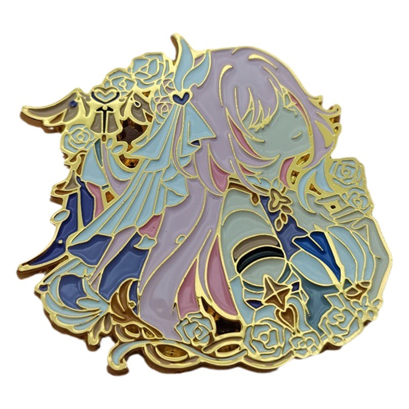 Anime collapse 3 star dome railway peripheral ailixiya metal badge cartoon lovers collection gift