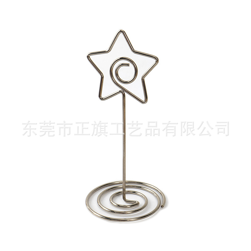 Picture of Amazon Hot Selling Creative Metal Card Holder Heart-Shaped Notes Holder Table Number Card Holders