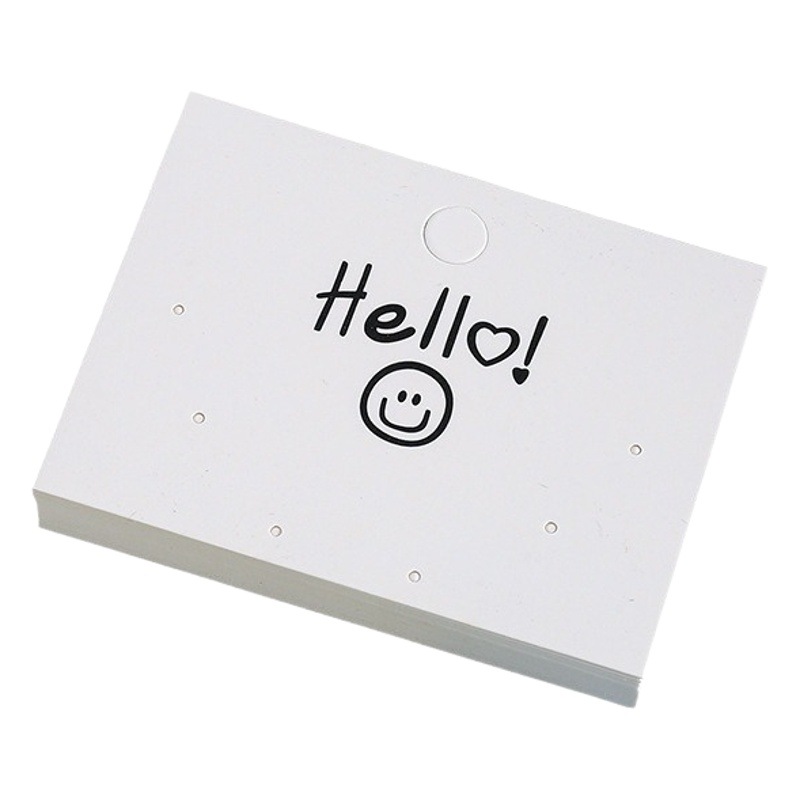 in stock smiley face porous earrings earrings card earrings jewelry packaging cardboard display plate high-end in stock wholesale