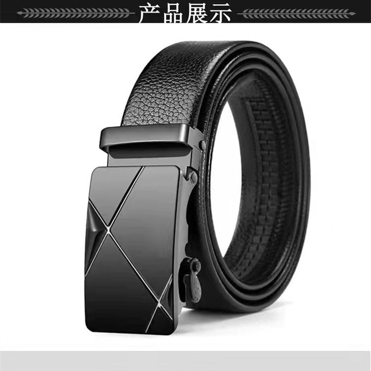Picture of Men's belt automatic buckle litchi pattern belt business gift online shop clothing accessories gift pants belt factory wholesale