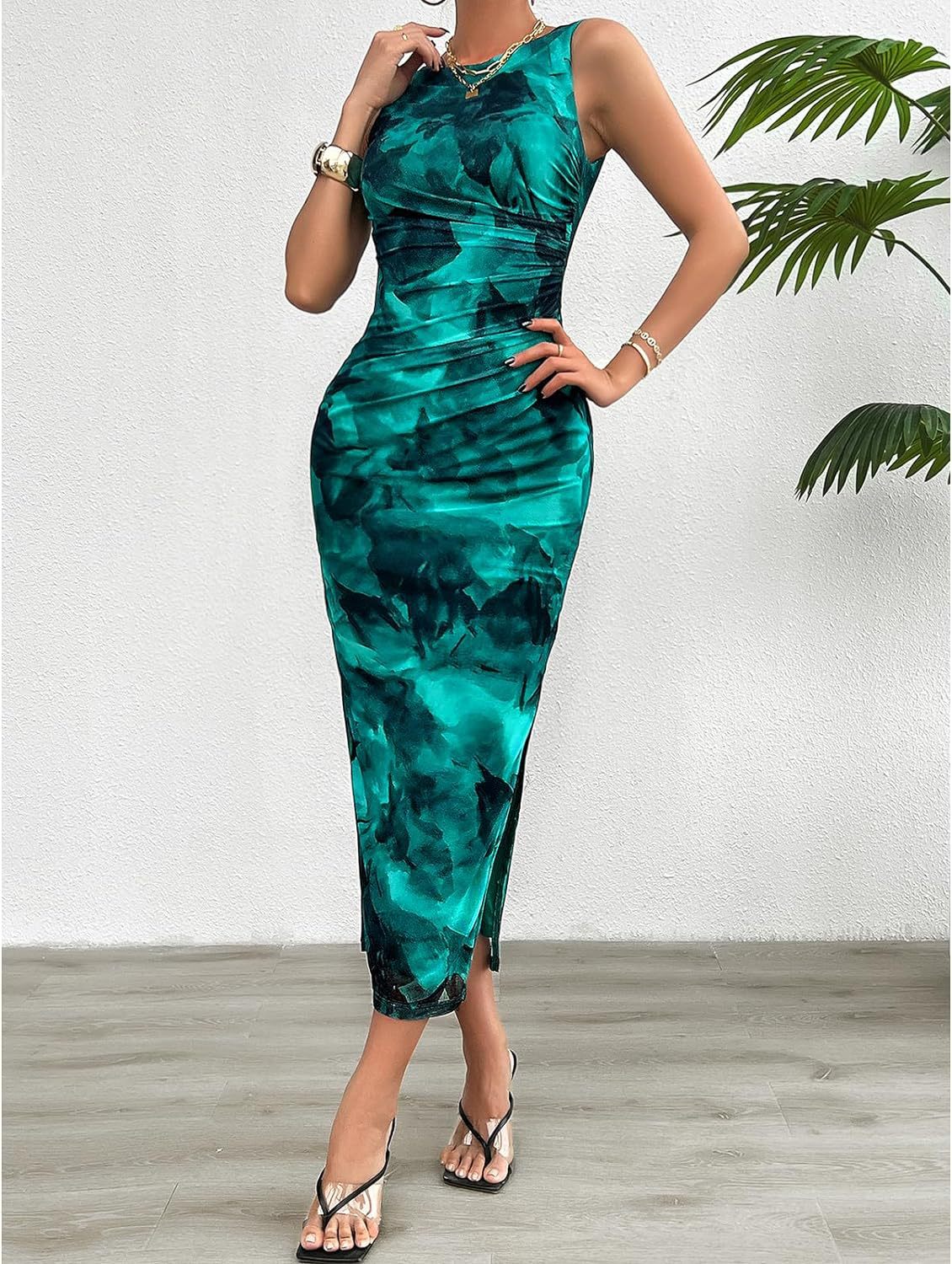 Picture of Foreign trade women's cross-border Temu independent station Shein Amazon 2024 spring and summer temperament slim sleeveless dress