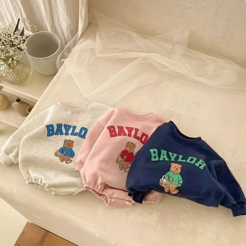 Picture of 2024 Spring Newborn Clothes Baby's Spring Clothes Bag Fart Clothes Baby's Sweatshirt Triangle Climbing Clothes Baby jumpsuit