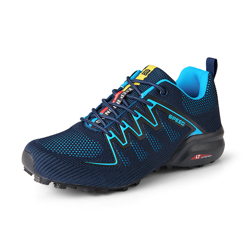Cross-border plus-size men's shoes, mesh casual breathable sports shoes, cycling shoes, mountain outdoor hiking shoes, outdoor work shoes