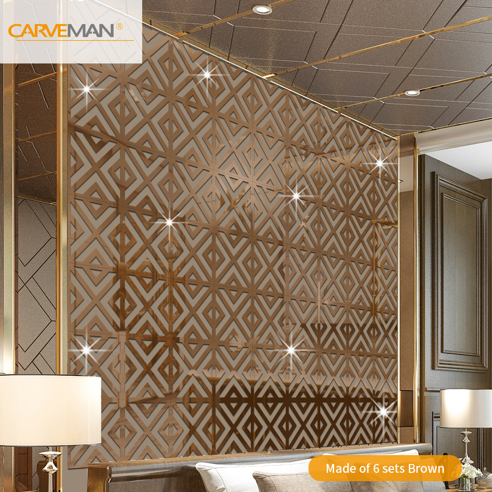 CARVEMAN fantasy series Mirror stickers new nine-color hollow pattern acrylic decoration MS361526