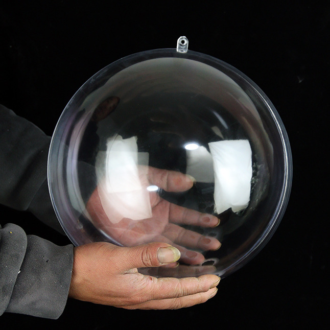 Picture of Transparent Ball Round Plastic Ball Hollow Ball Christmas Ball Kindergarten Decorative Ball Hanging Ball Can Be Opened and Closed Transparent Ball
