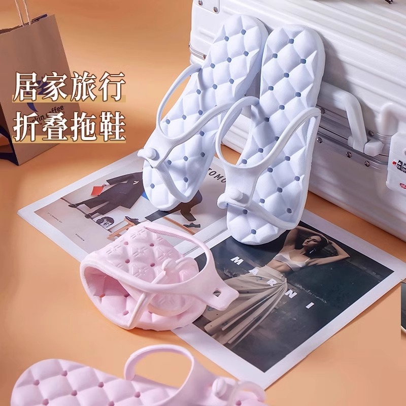 New travel portable folding slippers non-slip travel lightweight women's bathroom bath non-slip detachable sop