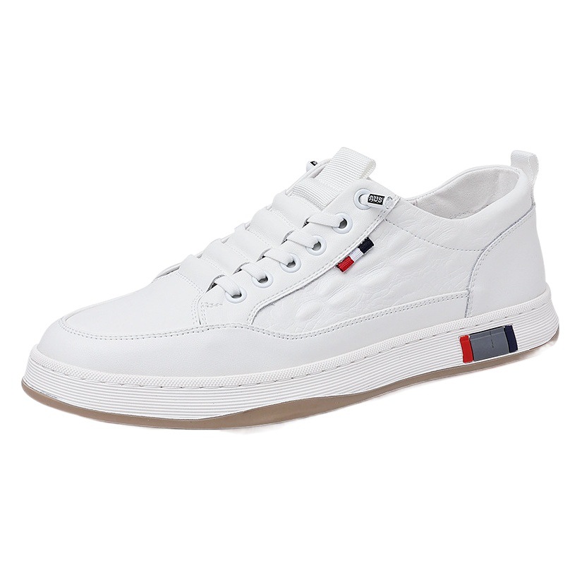 Board shoes men's spring and summer white men's shoes sports casual leather shoes men's trend breathable white shoes a generation of hair