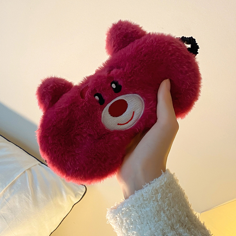 Picture of New Panda ins Eye Mask Autumn and Winter Eye Mask Plush Cute Women's Eye Mask Headwear Sleep Special Eye Mask Wholesale