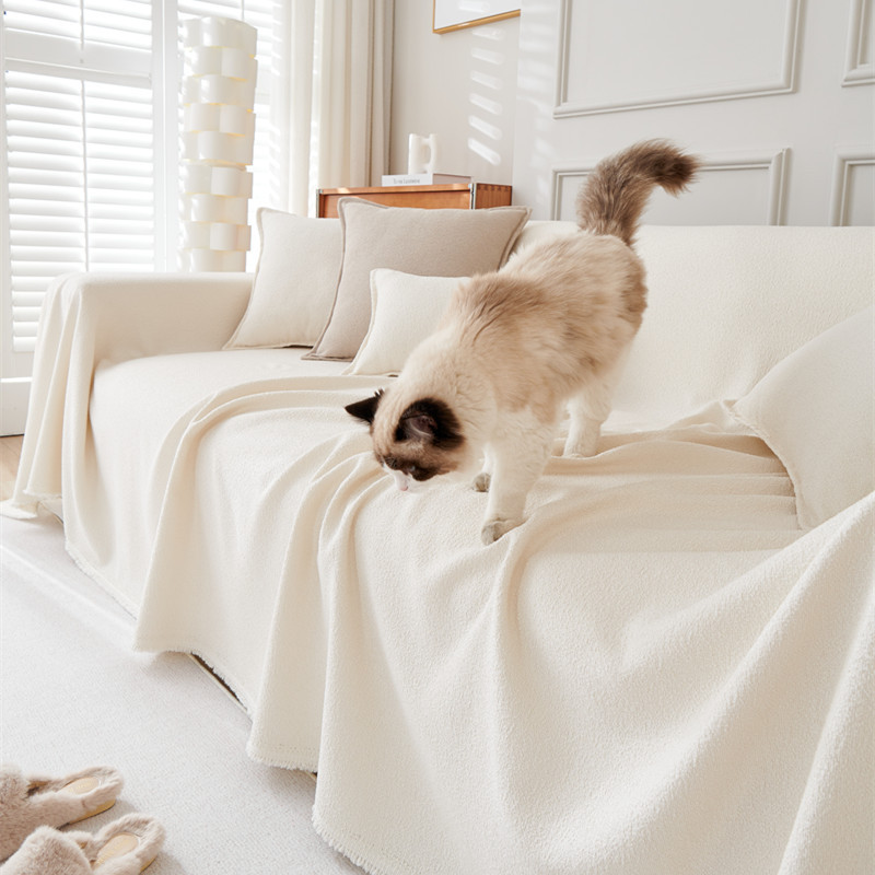 Picture of Teddy Velvet Waterproof Sofa Cover Cloth Four-Season Universal Anti-Slip Sofa Cover Anti-Cat Scratch Cloth Seat Cushion Dust Cover