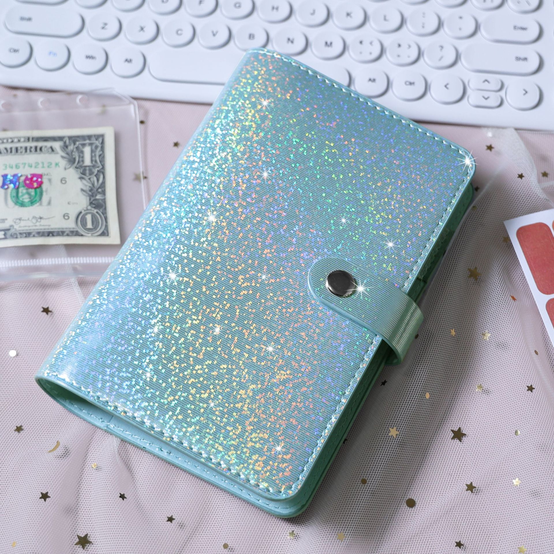 Picture of Cross-Border Morandi A6 Loose-Leaf Accounting Notebook Creative Macaron Cash Budget Financial Planning Hand Ledger