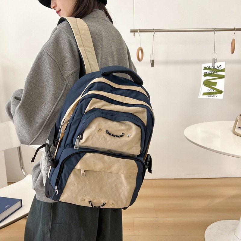 Picture of 2025 New College Student School Bag Women's Backpack Ruiying Casual Large Capacity College Style Outdoor Travel Cross-Border