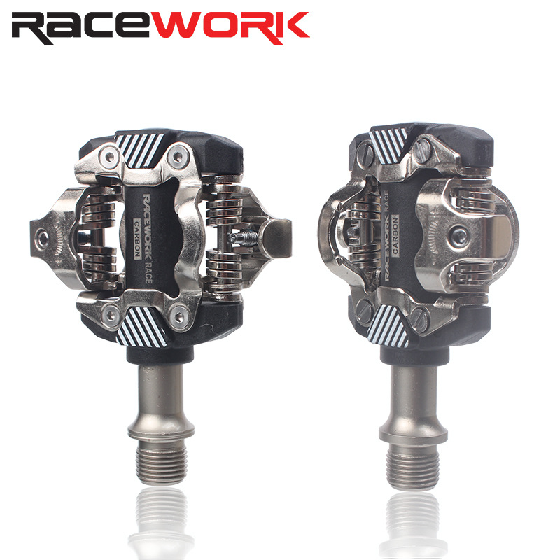 Picture of RACEWORK mountain bike lock pedal bicycle self-locking pedal ultra light DU bearing SPD pedal M8100 pedal