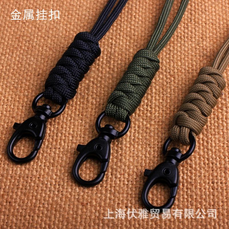 Z02 manufacturers supply umbrella rope preparation metal buckle head rotatable hanging key rope hanging neck certificate brand hanging rope