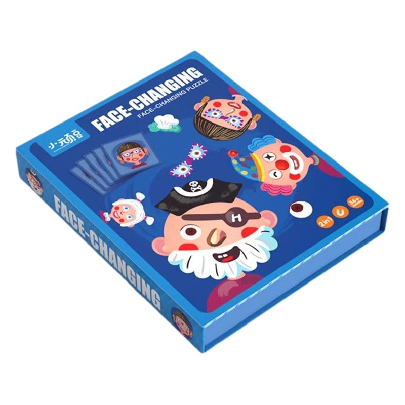 Picture of Children's puzzle magnetic puzzle 3 to 6 years old change magnetic stickers 2 Boys 4 girls Pingtu early childhood baby toys