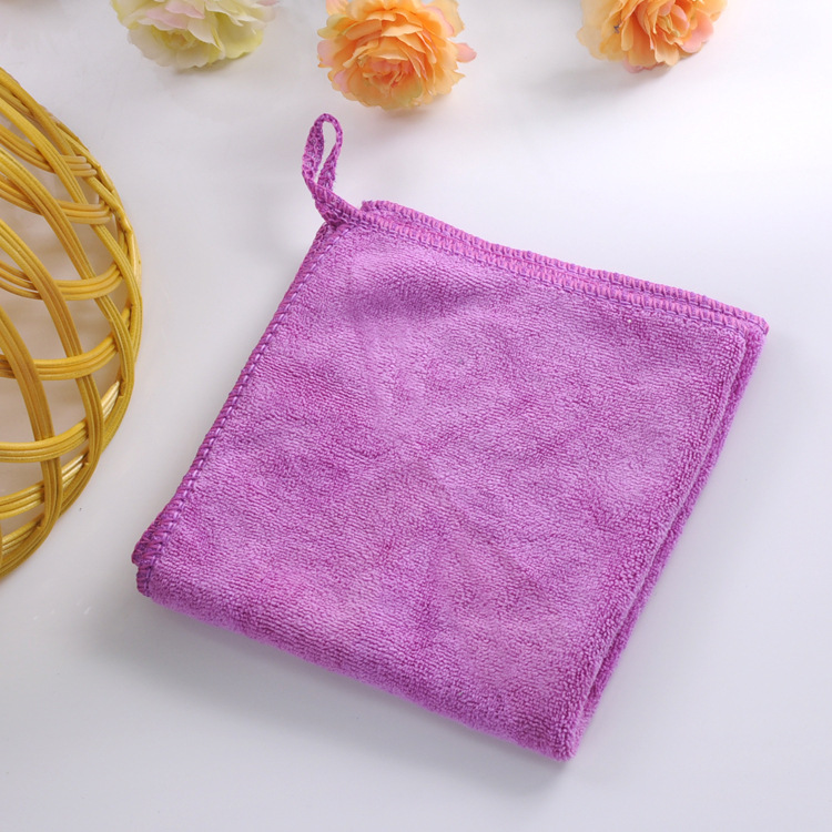 Picture of Fiber towel thickened each size small square household cleaning cloth absorbent household cleaning support logo