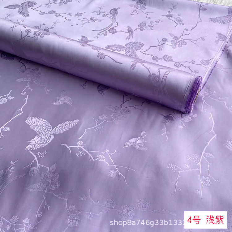 Picture of 30mm Jacquard Mulberry Heavy Satin Silk Fabric Jacquard Silk Chinese Clothing Cheongsam Han Dynasty Mulberry Fabric