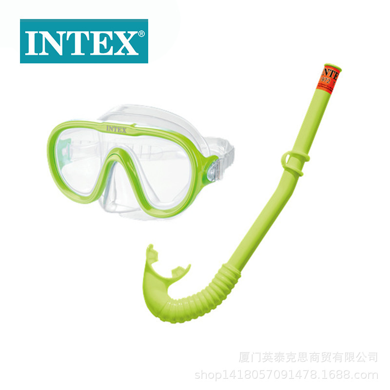 INTEX 55642 yellow swimming goggles equipment combination swimming goggles breathing tube universal diving mask water wholesale