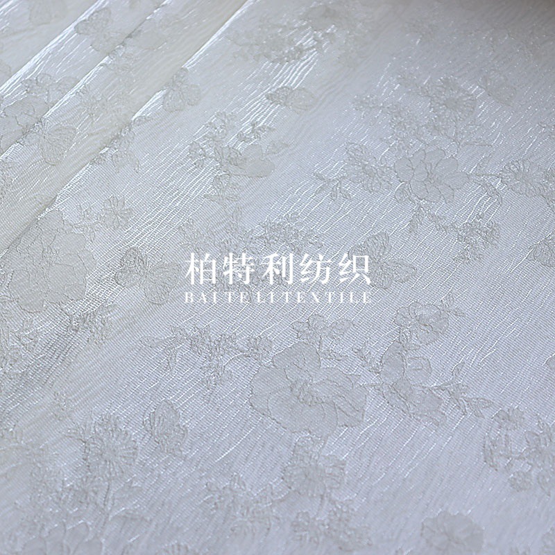 Imitation Rayon Butterfly Fairy Jacquard Fabric Embossed Glossy Pleated Fabric Ancient Style Women's Hanfu Mamian Skirt Shirt
