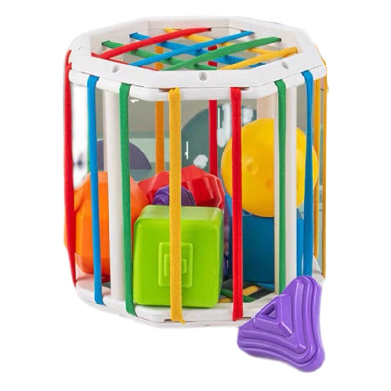 Baby Rainbow Cessele Rattle Hand-held Ball Sensory Cognition Fine Movement Training Montessori Early Education Toys