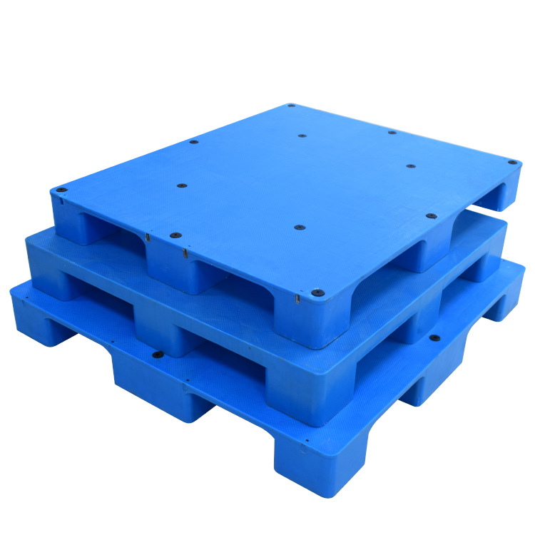 Picture of Flat Nine-Legged Plastic Pallet Logistics Warehousing Forklift Platform Board Large Flat Moisture-Proof Board Plastic Thickeneded Pallet