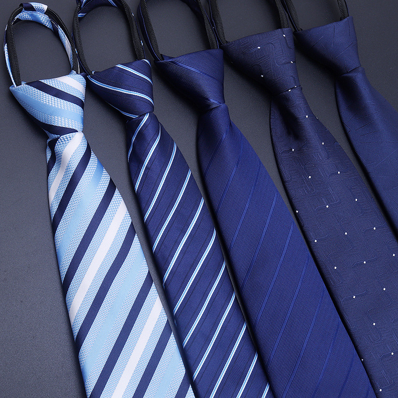 Picture of 2022 spring calm and generous striped tie polyester business workplace party tie men