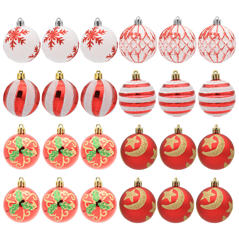 Christmas ball cross-border wholesale New Christmas ball Christmas gift painted Christmas ball Christmas tree decoration props