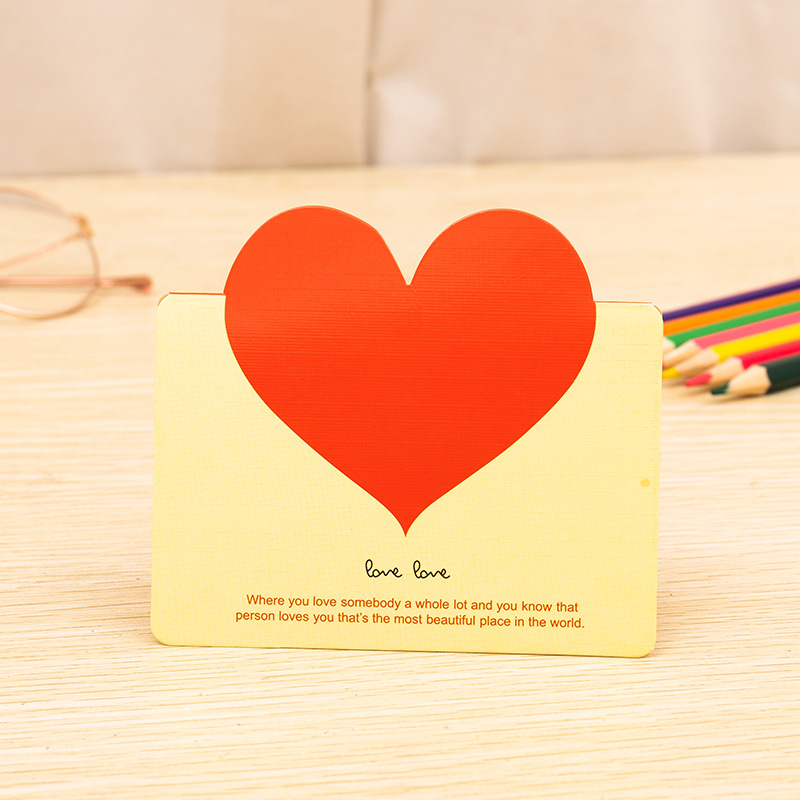 Picture of Cross-border South Korea Creative Universal Love Greeting Card Christmas Valentine's Day Small Card Birthday Tanabata Blessing Message Card
