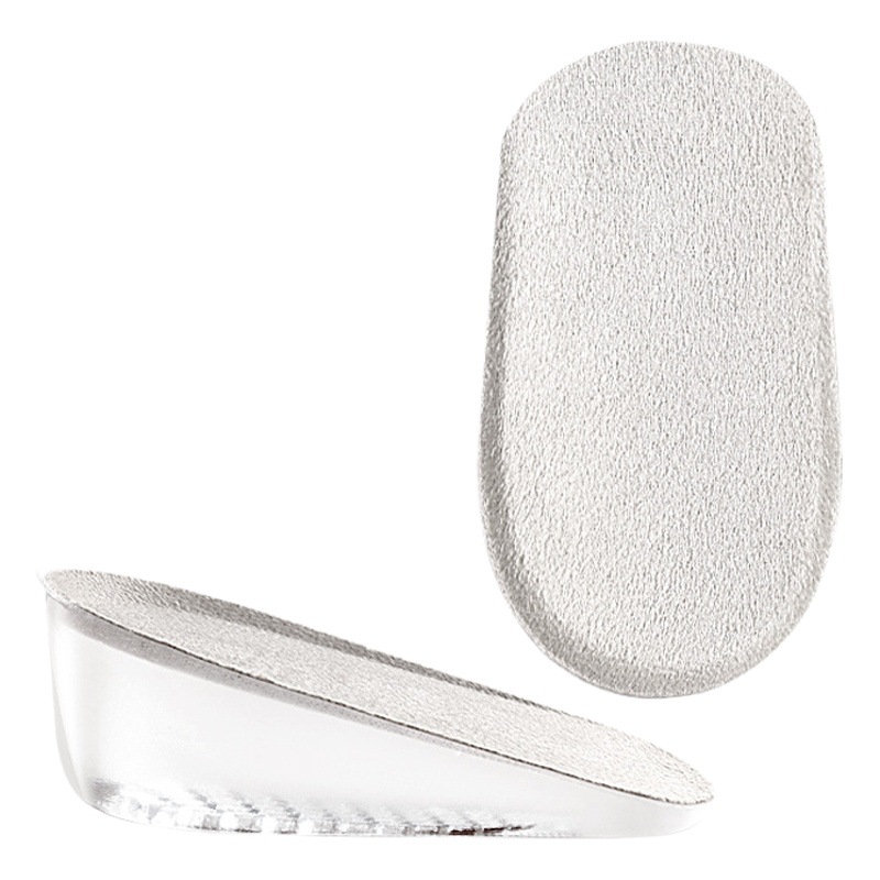 Silicone Inner Height Increasing Insoles for Men and Women New Martin Boots Special for Not Tired Foot Invisible Half-Pad Leather Shoes for Summer