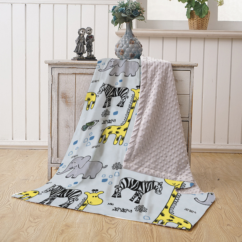 Picture of Baby Blanket Autumn and Winter Baby Blanket Coral Fleece Air-conditioning Blanket Bean Blanket Swaddling Children's Blanket Blanket