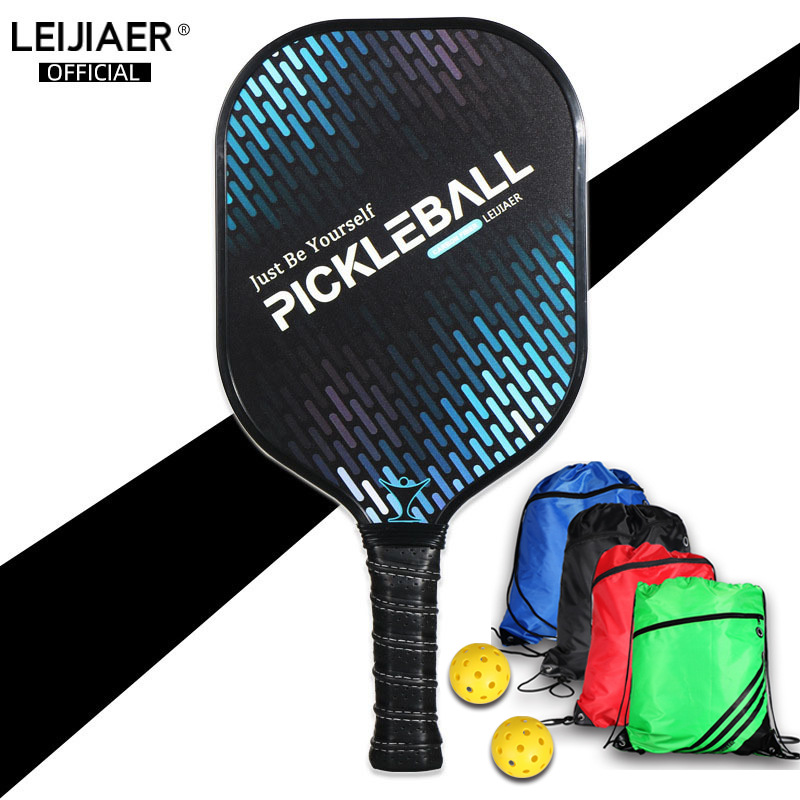 LEIJIAER Carbon Peak Rack Get 2 Ball Package Pickleball Paddle Fashion Sports Rack
