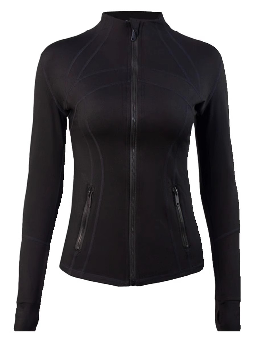 Picture of Lulu Same Style Spring and Autumn Women's Sports Jacket Yoga Clothes Top Casual Outdoor Collar Long Yoga Long Sleeve Jacket