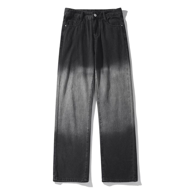 2025 Spring New Thin Men's Loose Large Size American Style Color-Block Jeans M-5X