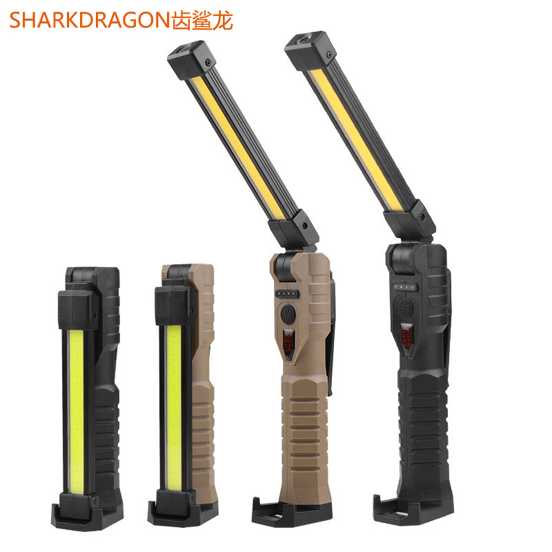 Cross-border new COB work light Type-C charging multi-function power display with output emergency LED inspection light