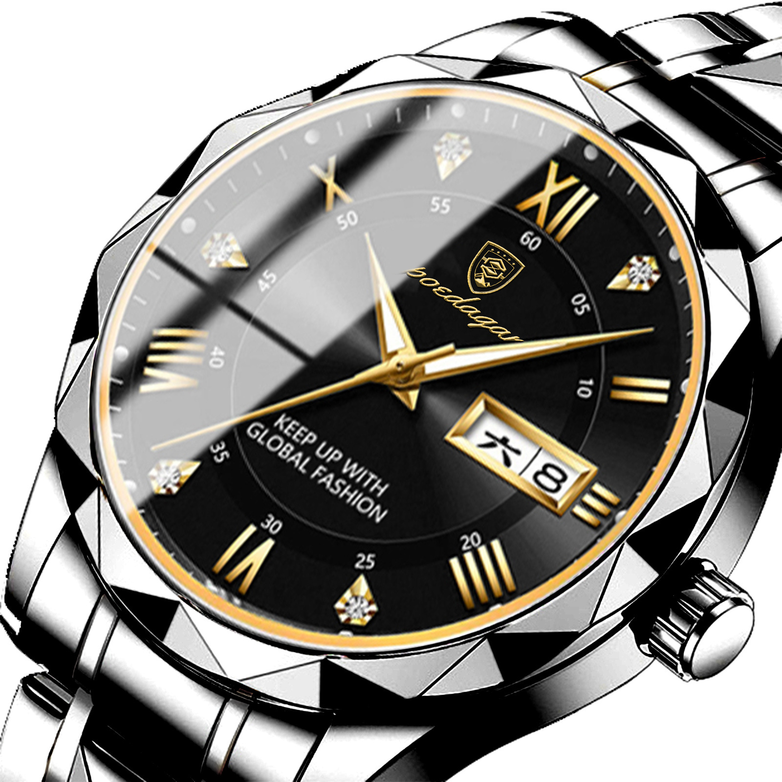 Picture of Swiss brand waterproof luminous new men's watch belt quartz watch live foreign trade explosions a generation of hair