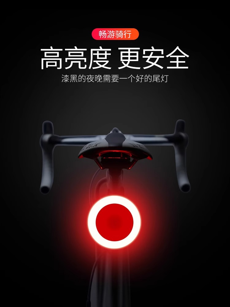 Mountain Bike Night Tail Light Warning Accessories Children's Equipment Night Rear Light Flash Charging Safety Night Riding Light