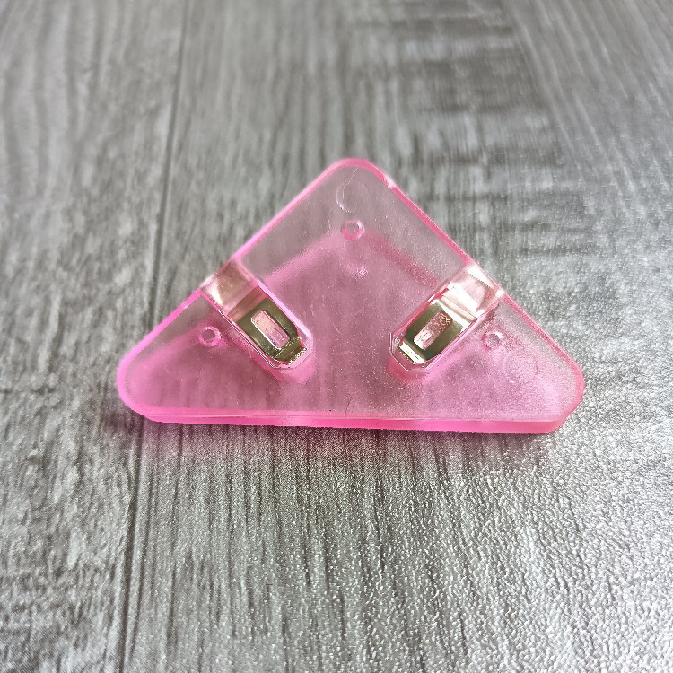 Picture of Internet Red Triangle Clip Student Test Paper Storage Side Angle Clip Folder Stationery Book Anti-roll Artifact Office Long Tail