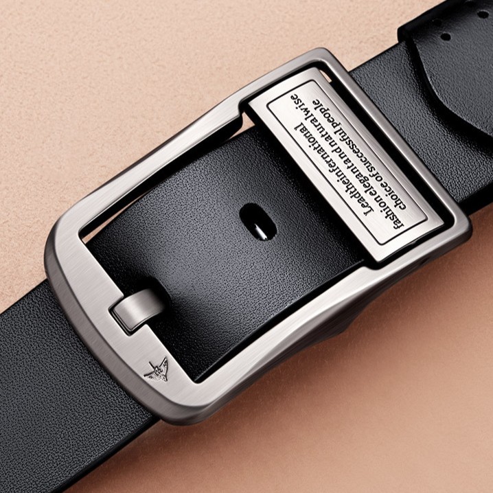 King Paul Men's Belt Genuine Leather Belt Casual Simple Trousers Belt Men's Needle Buckle Business Belt Men's High-end Sense